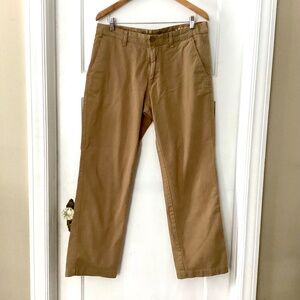 Eddie Bauer Classic Legend Wash Pants Mens 34x32 Brown 100% Cotton Straight Leg